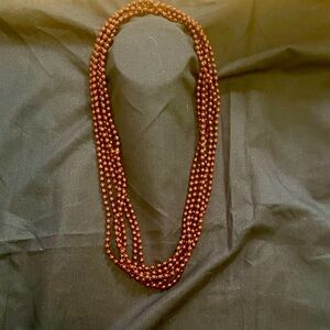 Elegant Brown Beaded Necklace